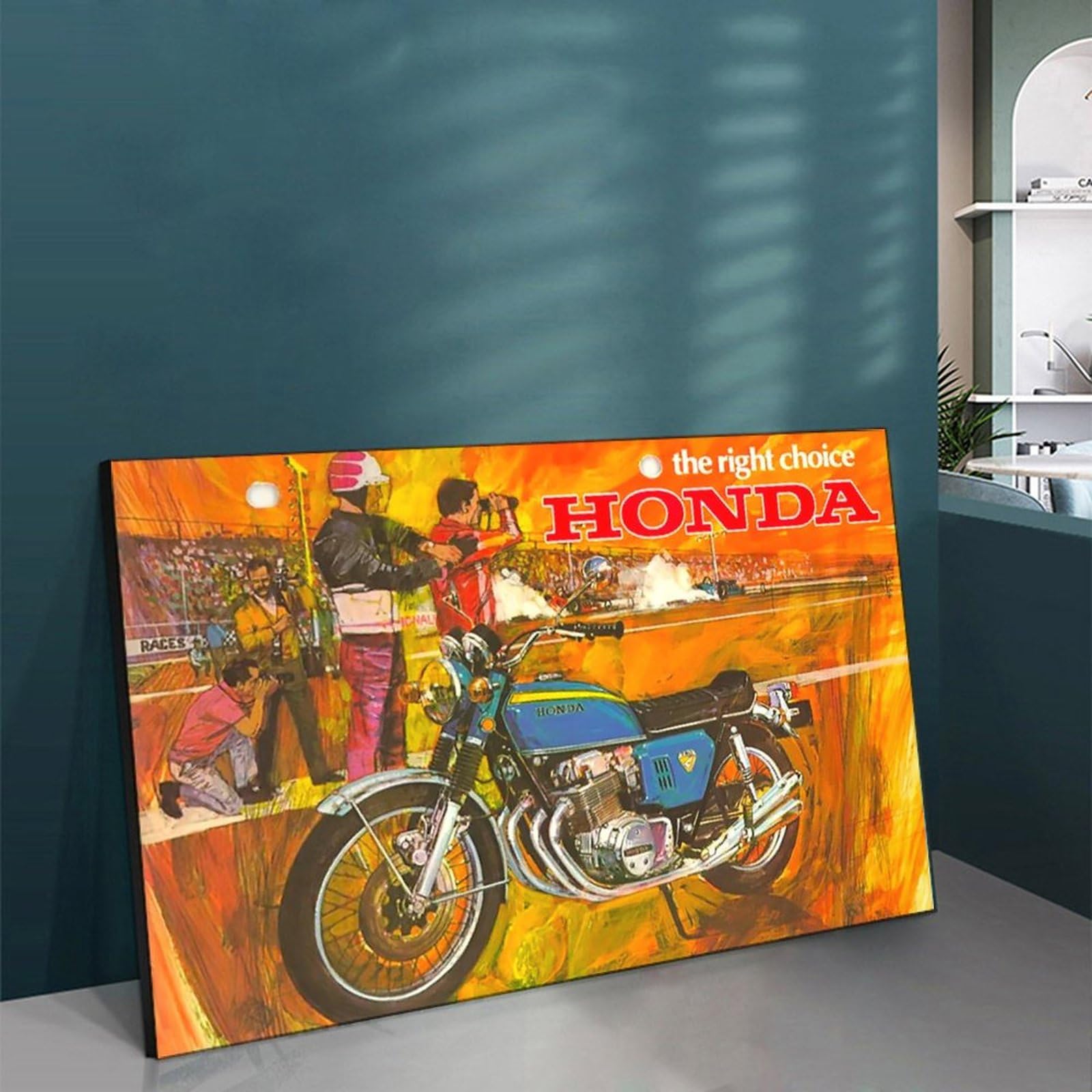 Motorcycle Art Poster Honda Motorcycle - Vintage Poster Wall Art